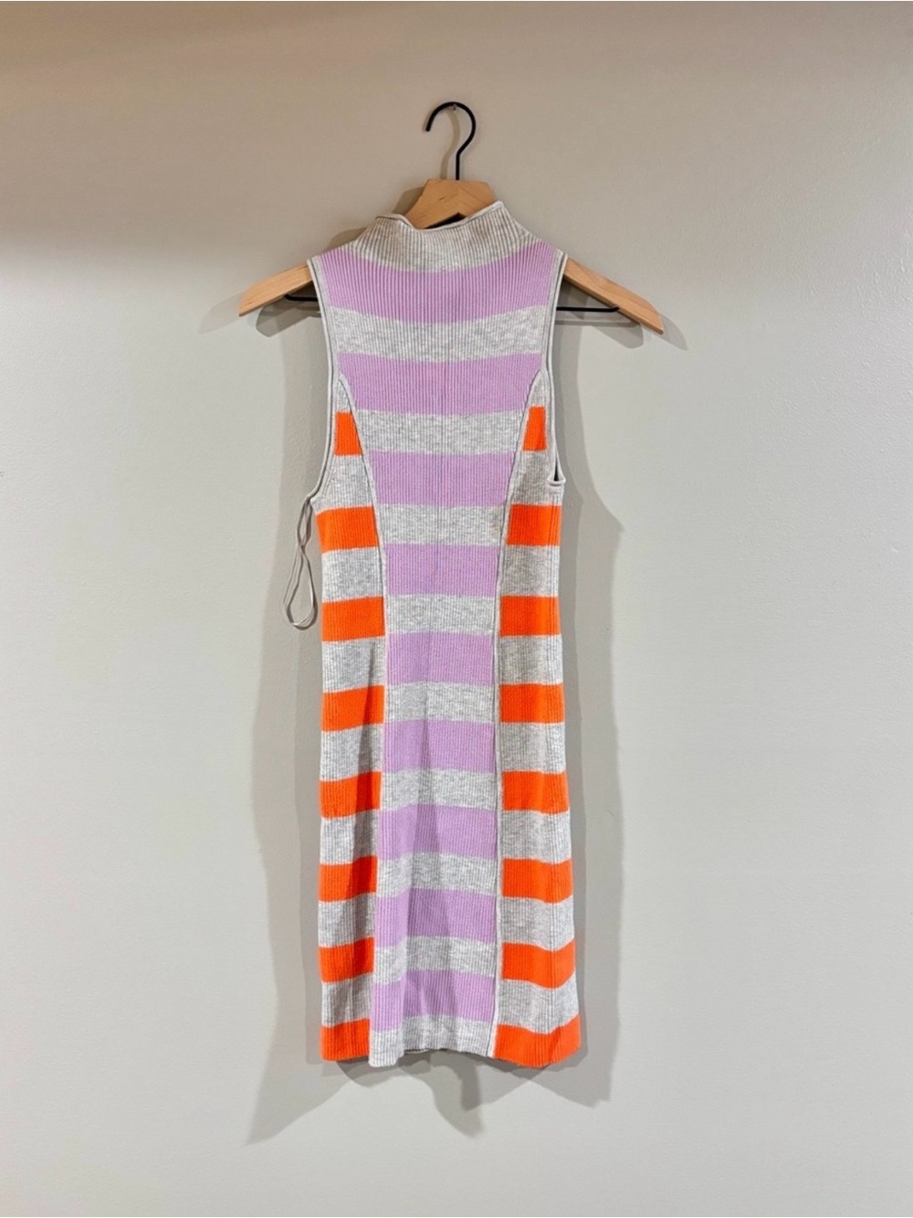 Daily Practice Anthropologie Sleeveless Striped Knit Dress Mock Neck XXS